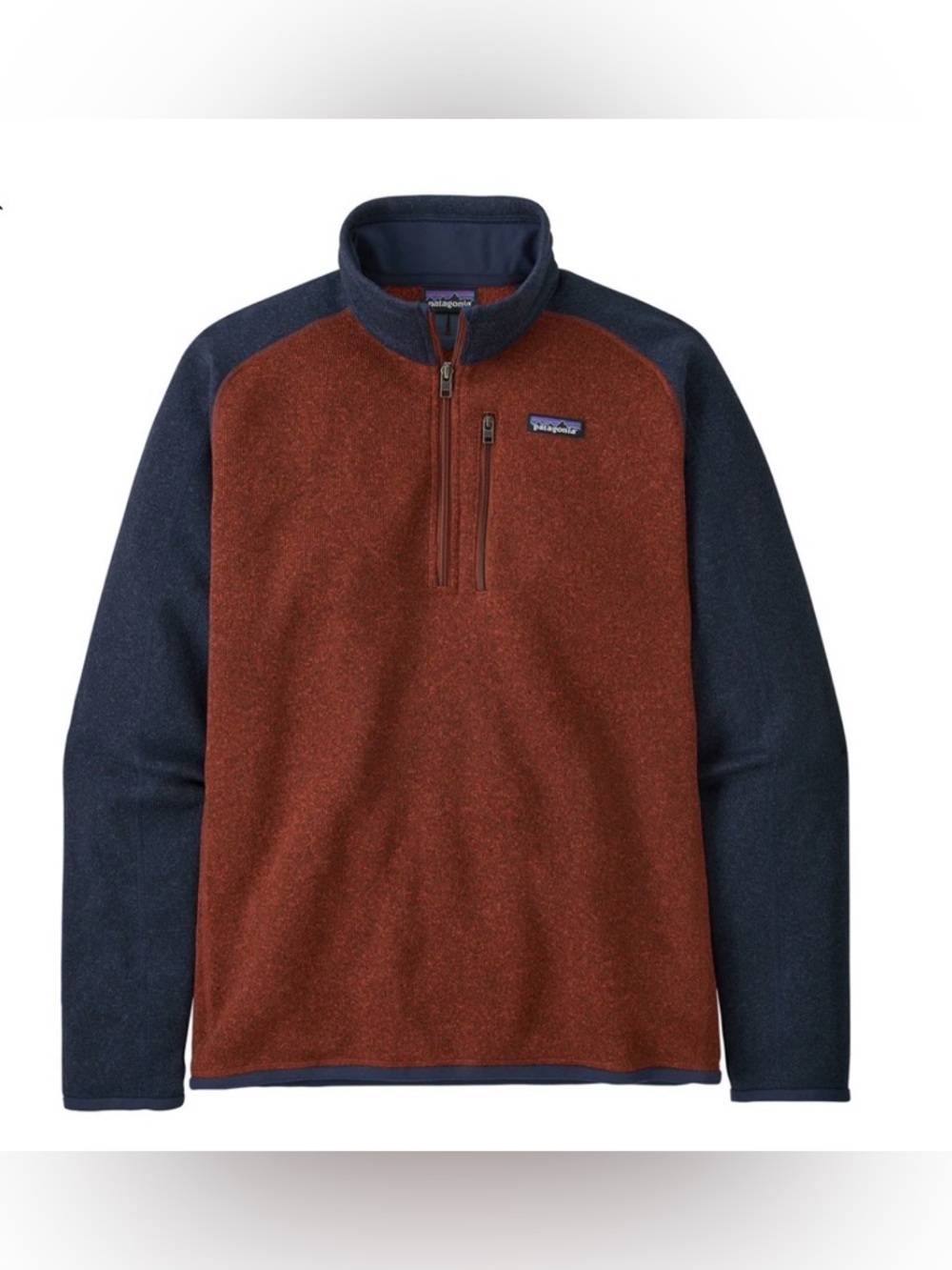 Patagonia Men's Better Sweater 1/4-Zip Navy & Orange
